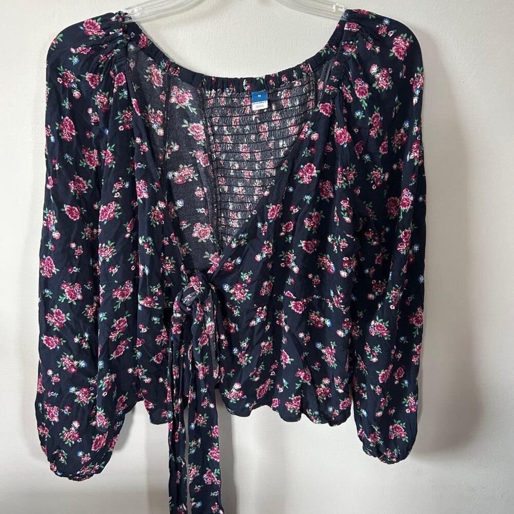 Floral Wrap Blouse